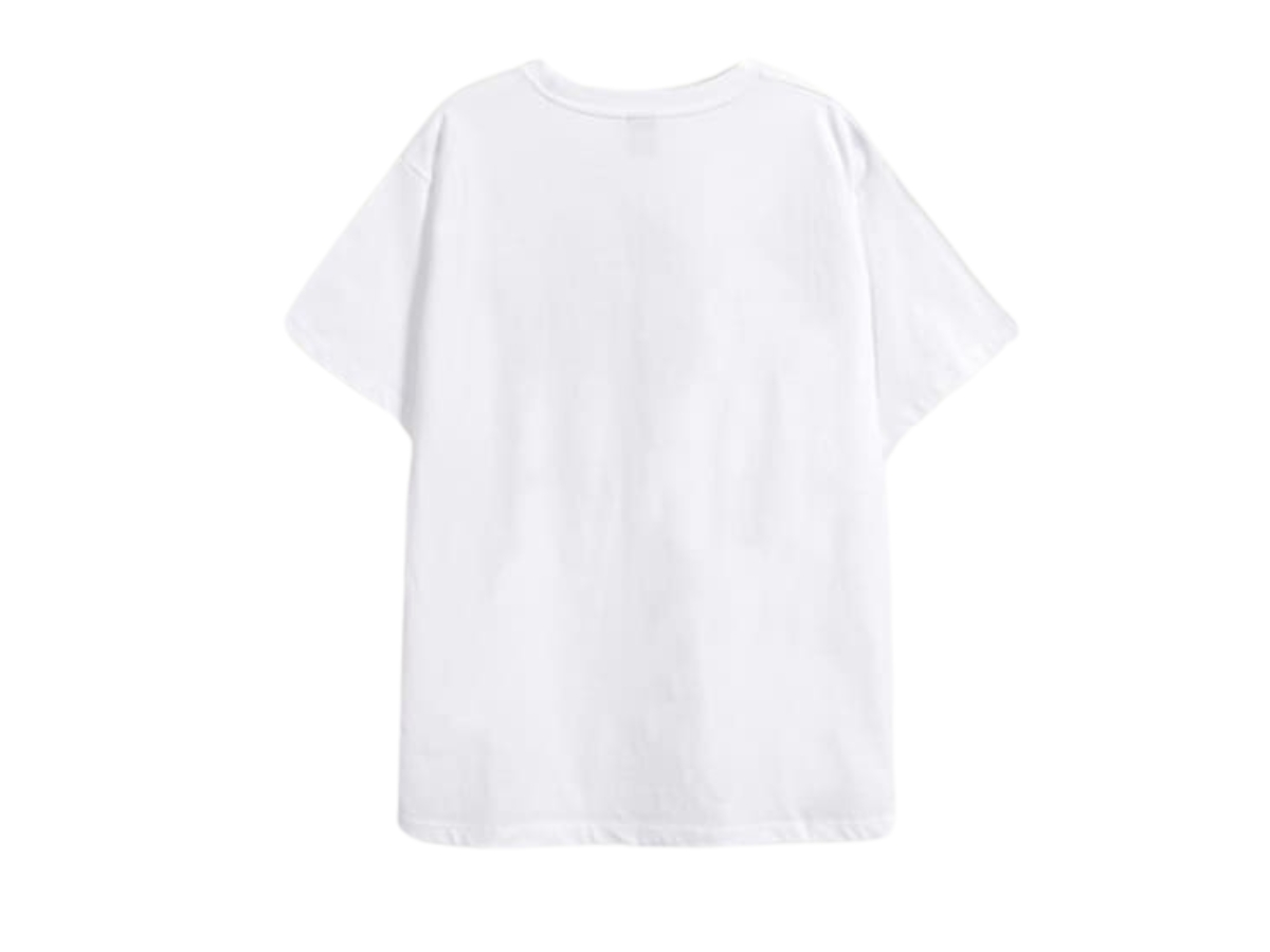 Ronron Double Ribbon Basic Fit T Shirt White Pink | ของแท้