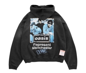 Buy Represent Oasis Maine Road Hoodie Washed Black at Sasom – Authentic and Ready to Ship