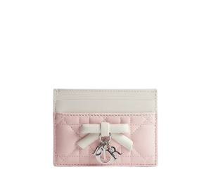 Buy Dior Lady Dior Freesia Card Holder Exhale Pink Latte White at Sasom – Authentic and Ready to Ship