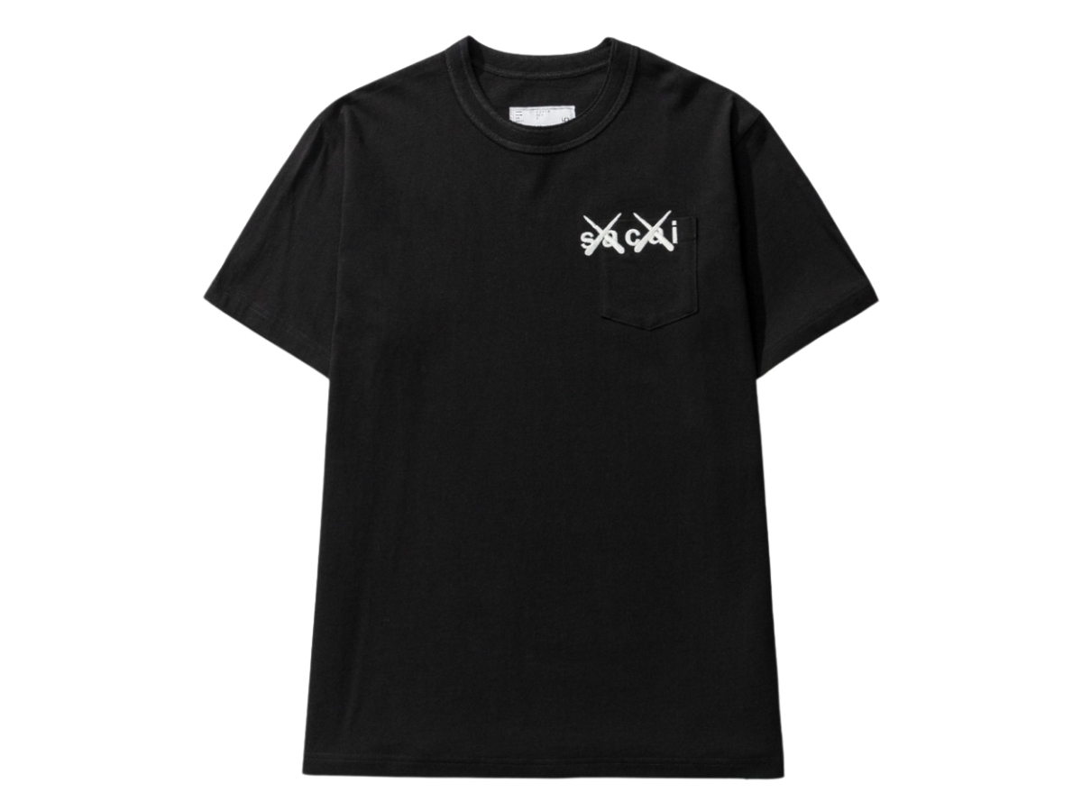 あす楽対応】 sacai KAWS Embroidery T-Shirt Black 2 - トップス