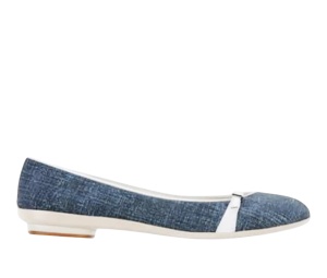 Buy Salvatore Ferragamo Audrey Ballet Flats Denim at Sasom – Authentic and Ready to Ship
