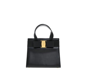 Buy Salvatore Ferragamo Logo Vara Hand Bag Black at Sasom – Authentic and Ready to Ship