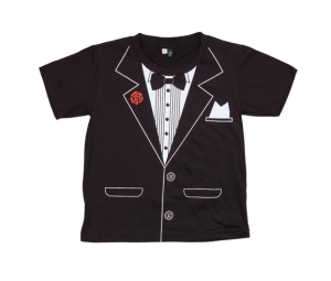 SAI-DI-DEE KIDs Tuxedo Suit T-Shirt Black