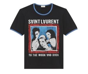 saint laurent to the moon and back t shirt