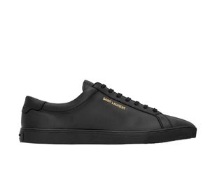 Saint Laurent Andy Sneakers Leather Embossed Black