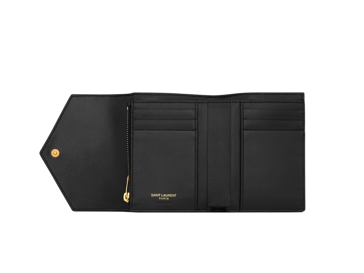 CASSANDRE MATELASSE COMPACT TRI FOLD WALLET IN QUILTED LAMBSKIN