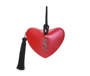 Buy Saint Laurent Heart Shaped Red Tassel Clutch at Sasom – Authentic and Ready to Ship