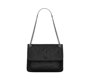 Buy Saint Laurent Medium Niki In Vintage Leather With Brushed Palladium Hardware Black at Sasom – Authentic and Ready to Ship