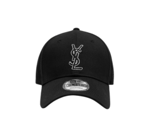 Saint Laurent New Era Cassandre Cap In Canvas Black