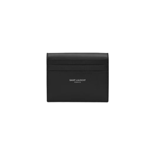 Buy Saint Laurent Paris Reversible Card Case in Smooth Leather Black at Sasom – Authentic and Ready to Ship