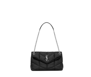 Buy Saint Laurent Puffer Small Chain Bag In Quilted Lambskin With Brushed Silver-Toned Metal Hardware Black at Sasom – Authentic and Ready to Ship