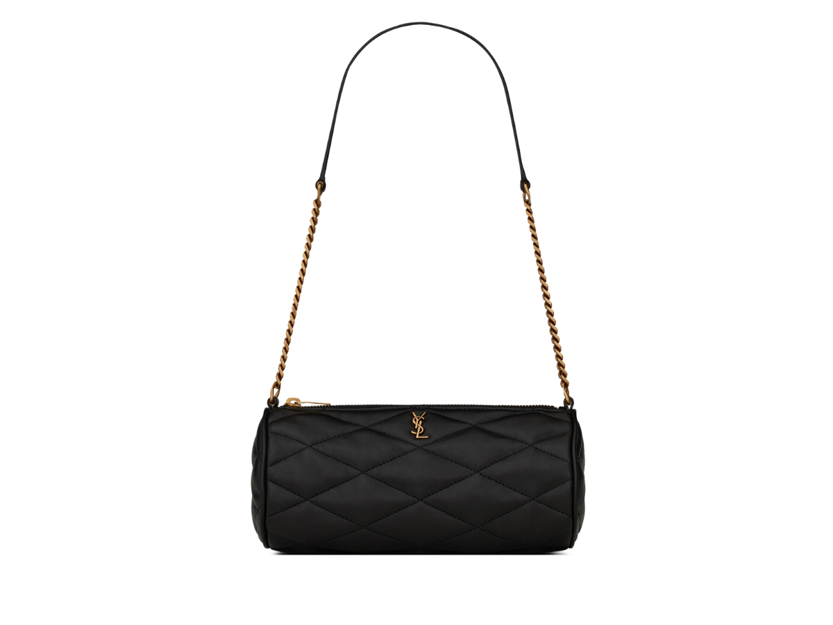 Saint Laurent Sade Mini Tube Bag In Quilted Lambskin With Bronze