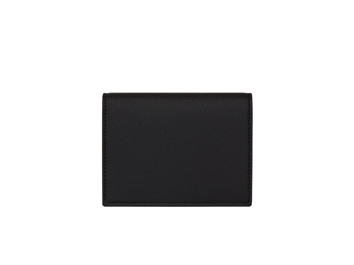 Saint Laurent Uptown Leather Card Case Black