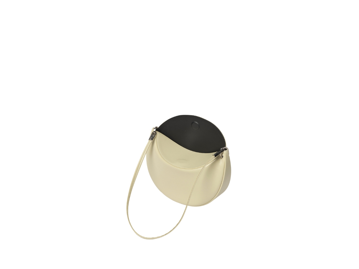 【SAMO ONDOH】 APPLE BAG S CRINKLE : FRENCH VANILLA Samo Ondoh Apple Bag S Crinkle In Microfiber Leather French