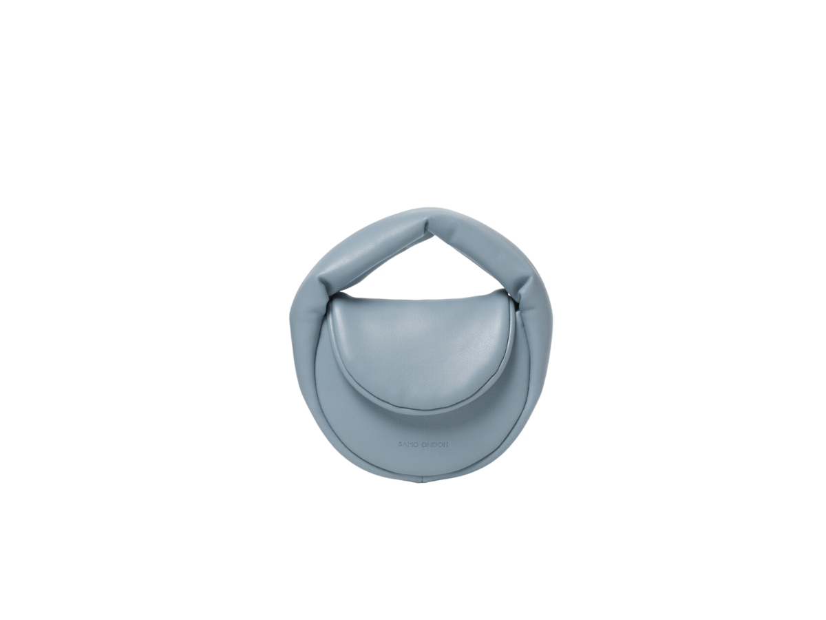 Samo Ondoh Flap Mug Bag Mini In Lambskin Pale Blue