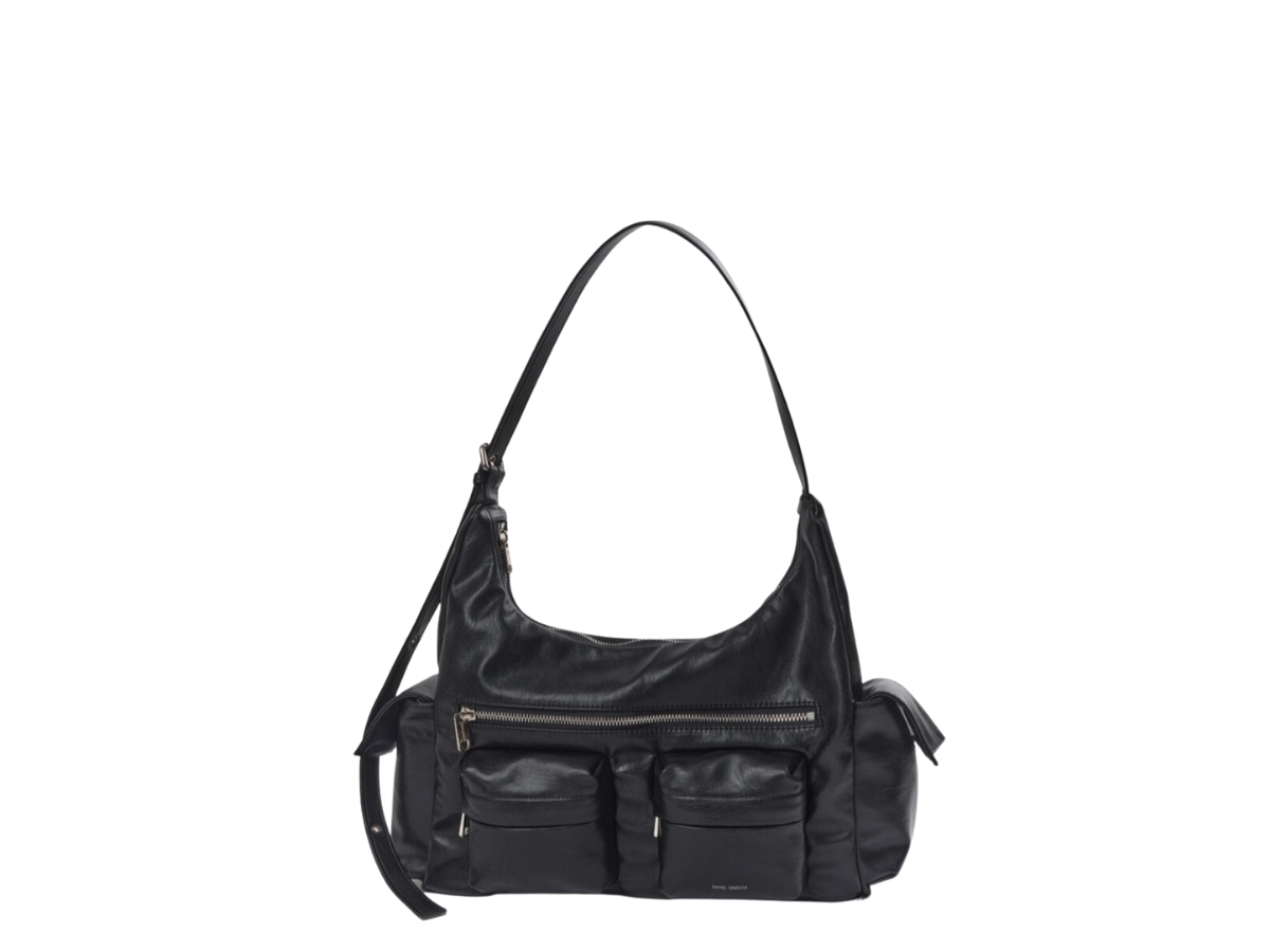 Samo Ondoh Pocket Mug Bag L In Nappa Leather Black | ของแท้