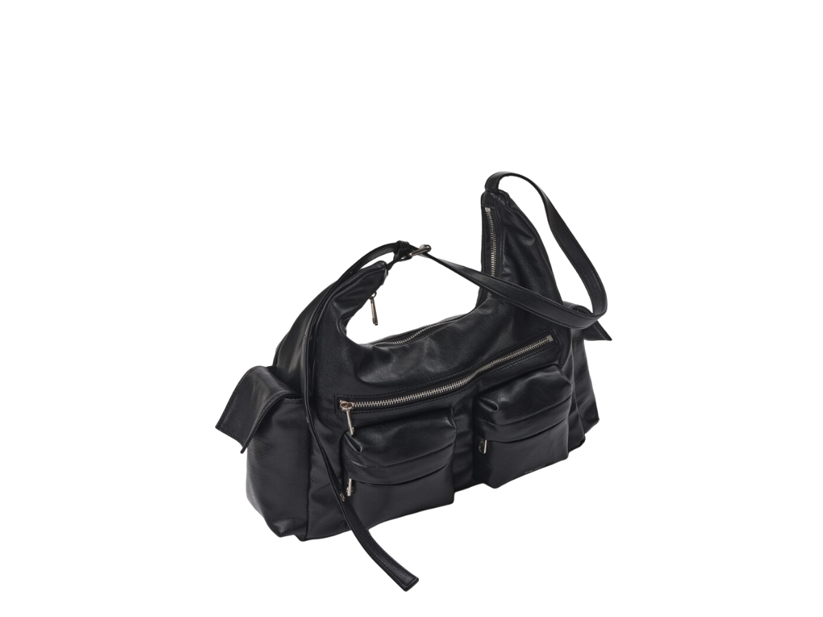 Samo Ondoh Pocket Mug Bag L In Nappa Leather Black | ของแท้