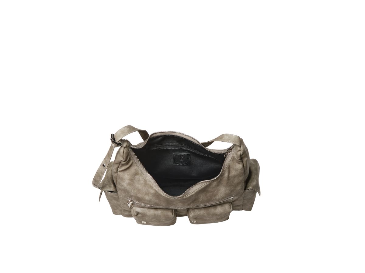 Samo Ondoh Pocket Mug Bag L Leather Vintage Khaki | ของแท้