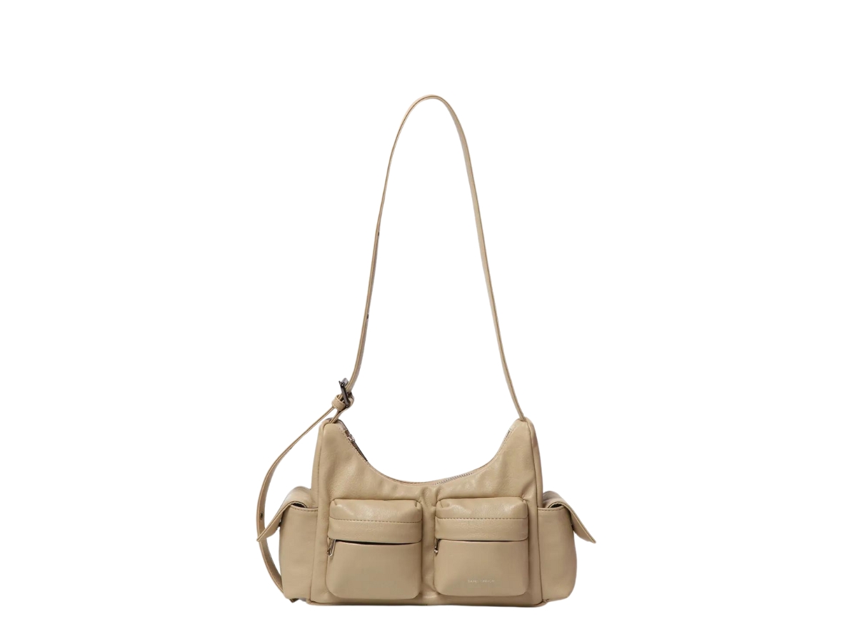 Samo Ondoh Pocket Mug Bag M In Nappa Leather Milk Tea