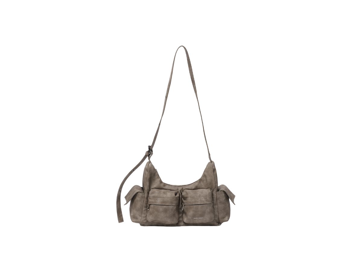 Samo Ondoh Pocket Mug Bag M Leather Vintage Khaki | ของแท้