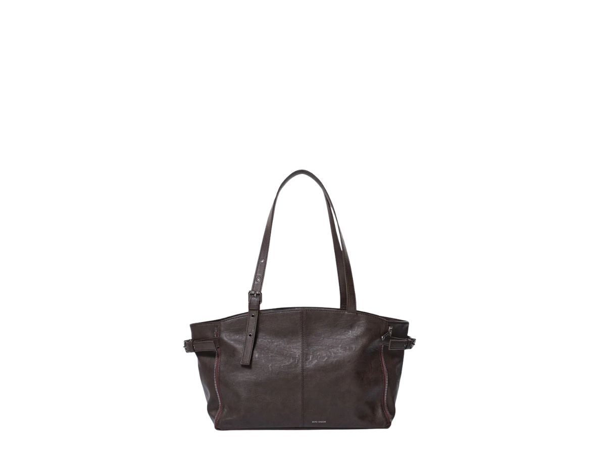 Samo Ondoh Zipper Shopper Bag M Brushed Chocolate