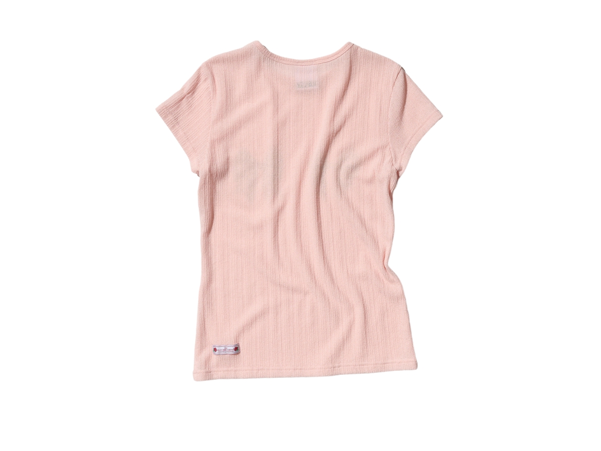 Tシャツ・カットソー [SCULPTOR] Bow Bow Baby Tee Peach Fuzz SC24S269PK Sculptor Bow Bow Baby Tee Peach Fuzz Shop Authentic at SASOM
