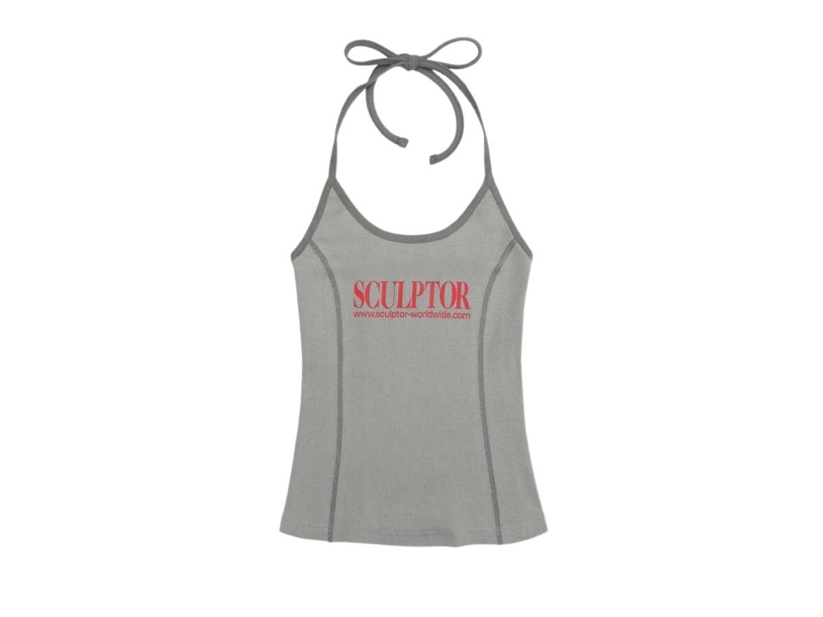 ★SCULPTOR★ Classic Logo Halter Top Gray SC23S258GY ช้อป Sculptor Classic Logo Halter Top Grayของแท้ที่ SASOM