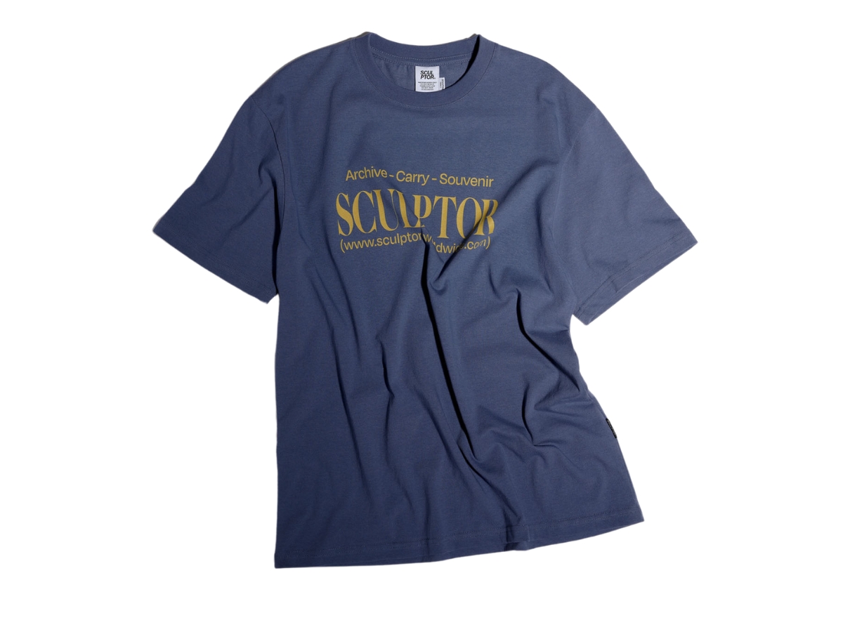 ช้อป Sculptor Classic Logo Tee Vintage Navyของแท้ที่ SASOM