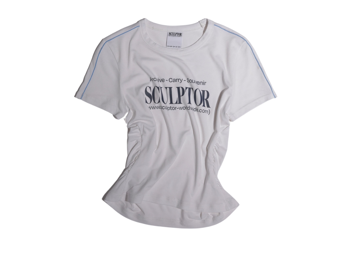 Tシャツ・カットソー [SCULPTOR] Sports Lettering Tee White SC24S271WH Sculptor Sports Lettering Tee White Shop Authentic at SASOM