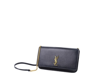 Buy Saint Laurent Cassandre Phone Holder Black at Sasom – Authentic and Ready to Ship