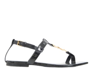 Buy Saint Laurent Patent Cassandra Logo Sandal Black (Women's) at Sasom – Authentic and Ready to Ship