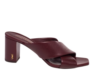 Buy Saint Laurent Strappy Sandals Burgundy (Women's) at Sasom – Authentic and Ready to Ship