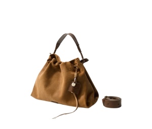 Buy Songmont Small Gather Bag Set Ochre Suede at Sasom – Authentic and Ready to Ship