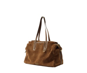 Buy Songmont Medium Yore Duffle Bag Cow Suede Leather Vegetable-Tanned Leather Sandalwood at Sasom – Authentic and Ready to Ship