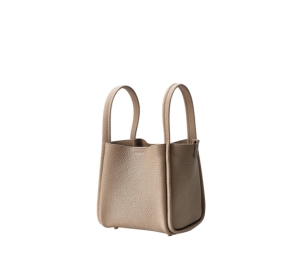 Songmont Medium Song Bag In Cream Apricot Full-Grain Leather With Electroplated Hardware