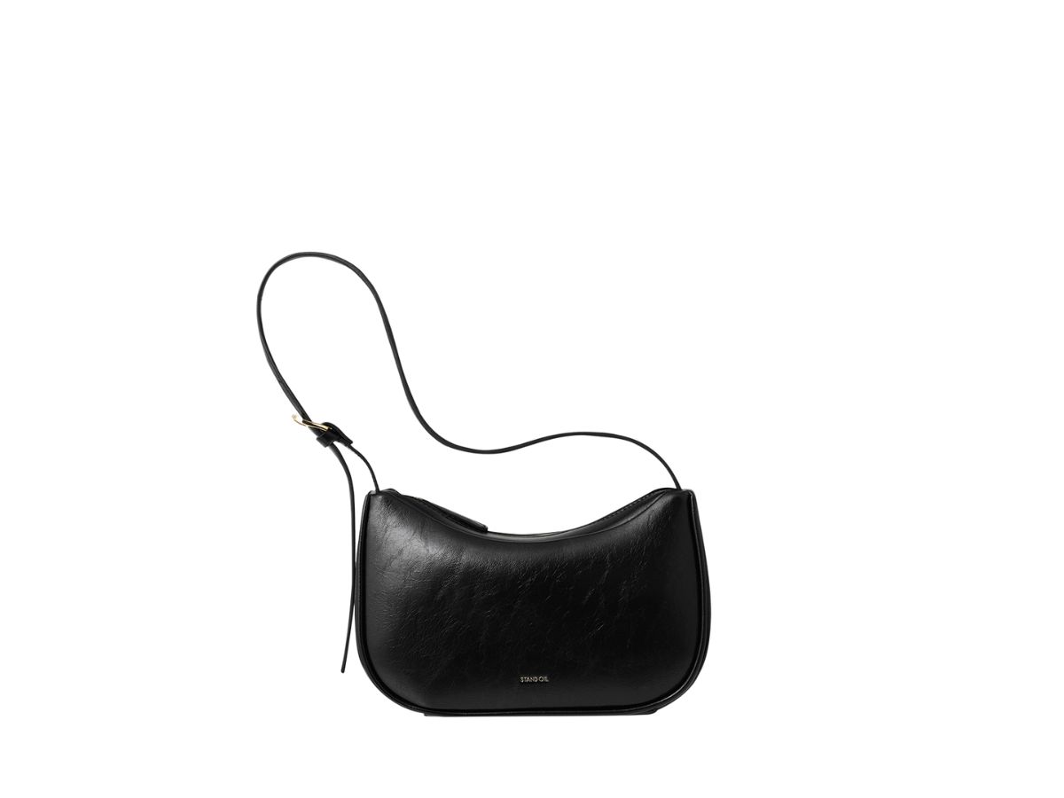 Buy Stand Oil Bow Bag Mini In Vegan Leather Black | SASOM