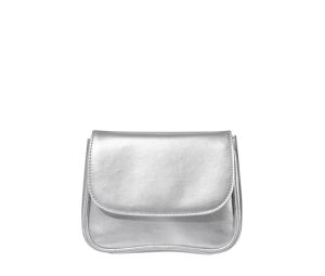 Stand Oil Cookie Bag In Glossy Wrinkle Material Silver