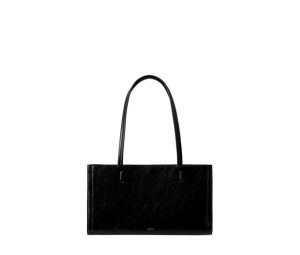 Stand Oil Oblong Bag In Vegan Leather Black