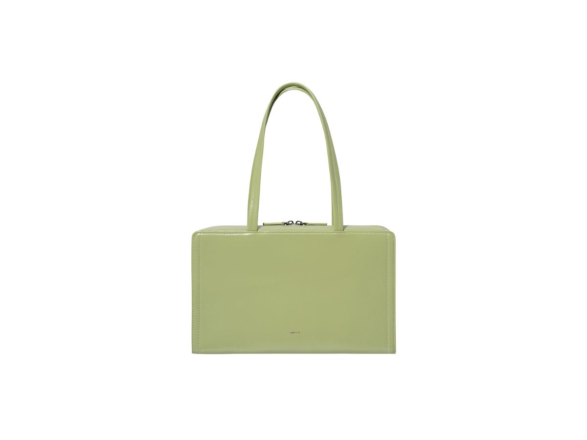 Buy Stand Oil Post Bag Medium In Vegan Leather Basil | SASOM