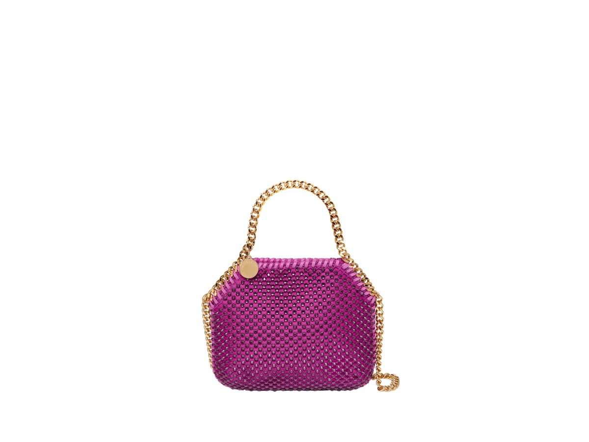 【関税・送料込み】STELLA MCCARTNEY PURPLE TINY TOTE BAG Stella Mc Cartney Stella McCartney Mini Floral Embroidered