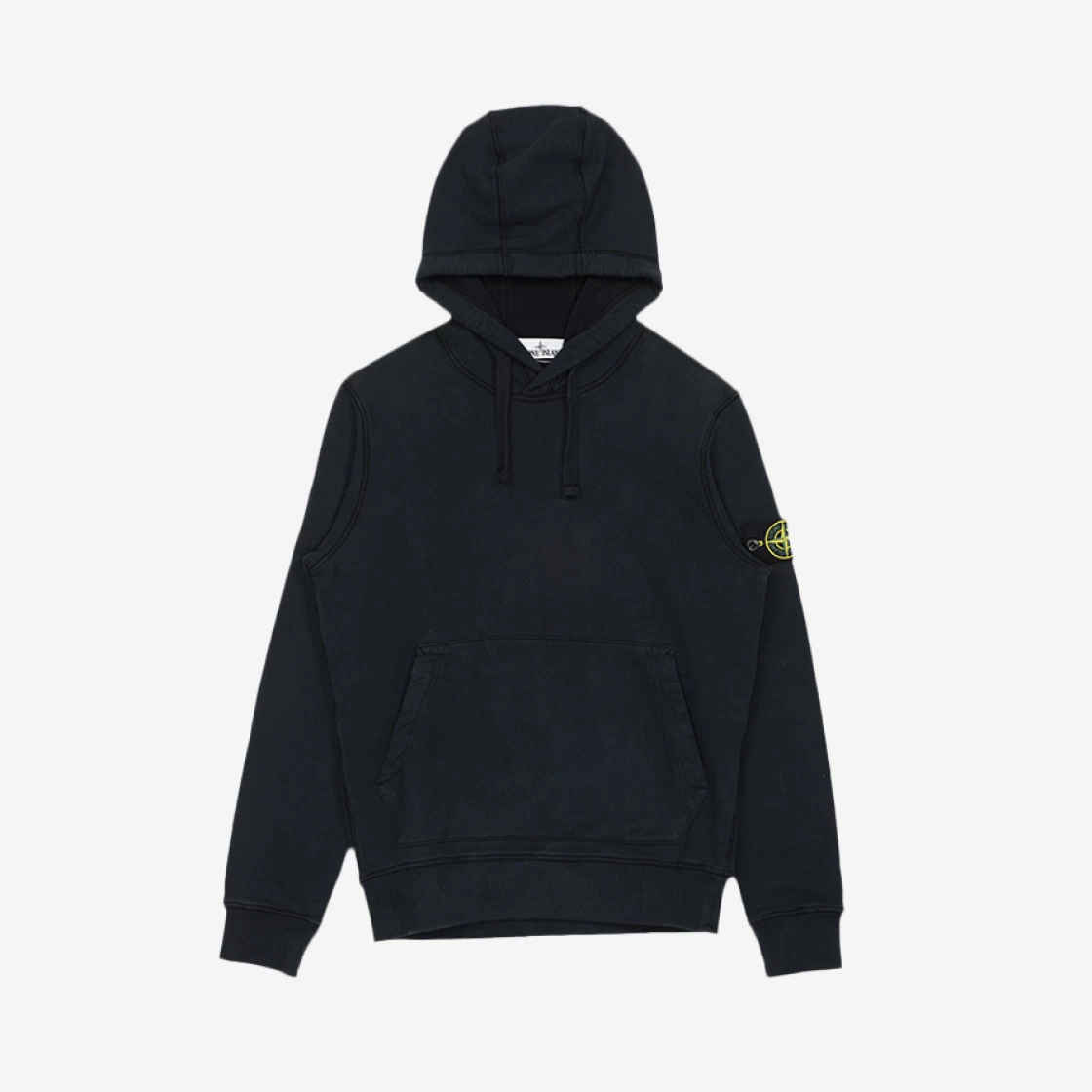 Stone Island 64120 Cotton Fleece Hooded Sweatshirt Navy Blue
