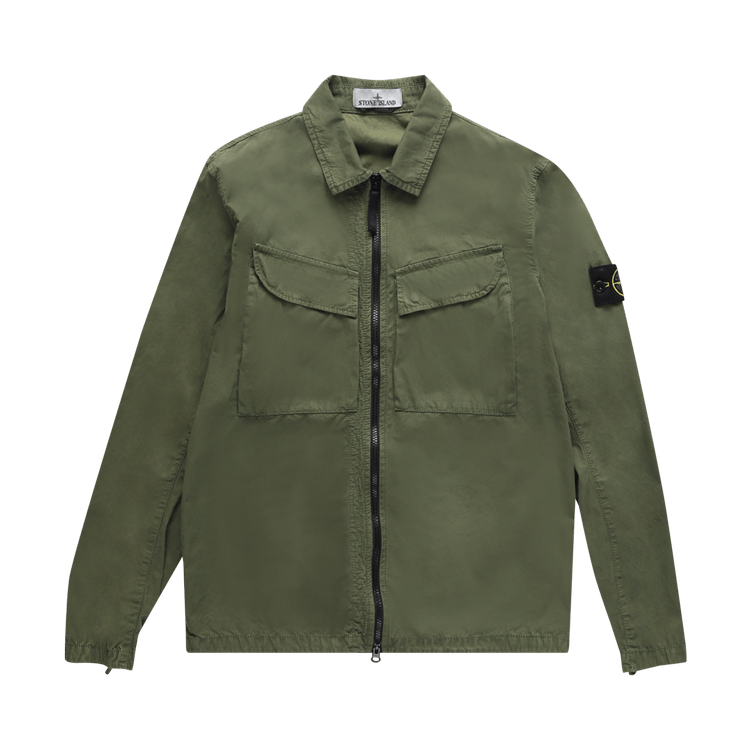 Buy Stone Island Overshirt 'Olive' at Sasom – Authentic and Ready to Ship