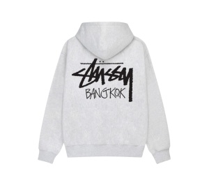 Buy Stussy Bangkok Hoodie Grey at Sasom – Authentic and Ready to Ship