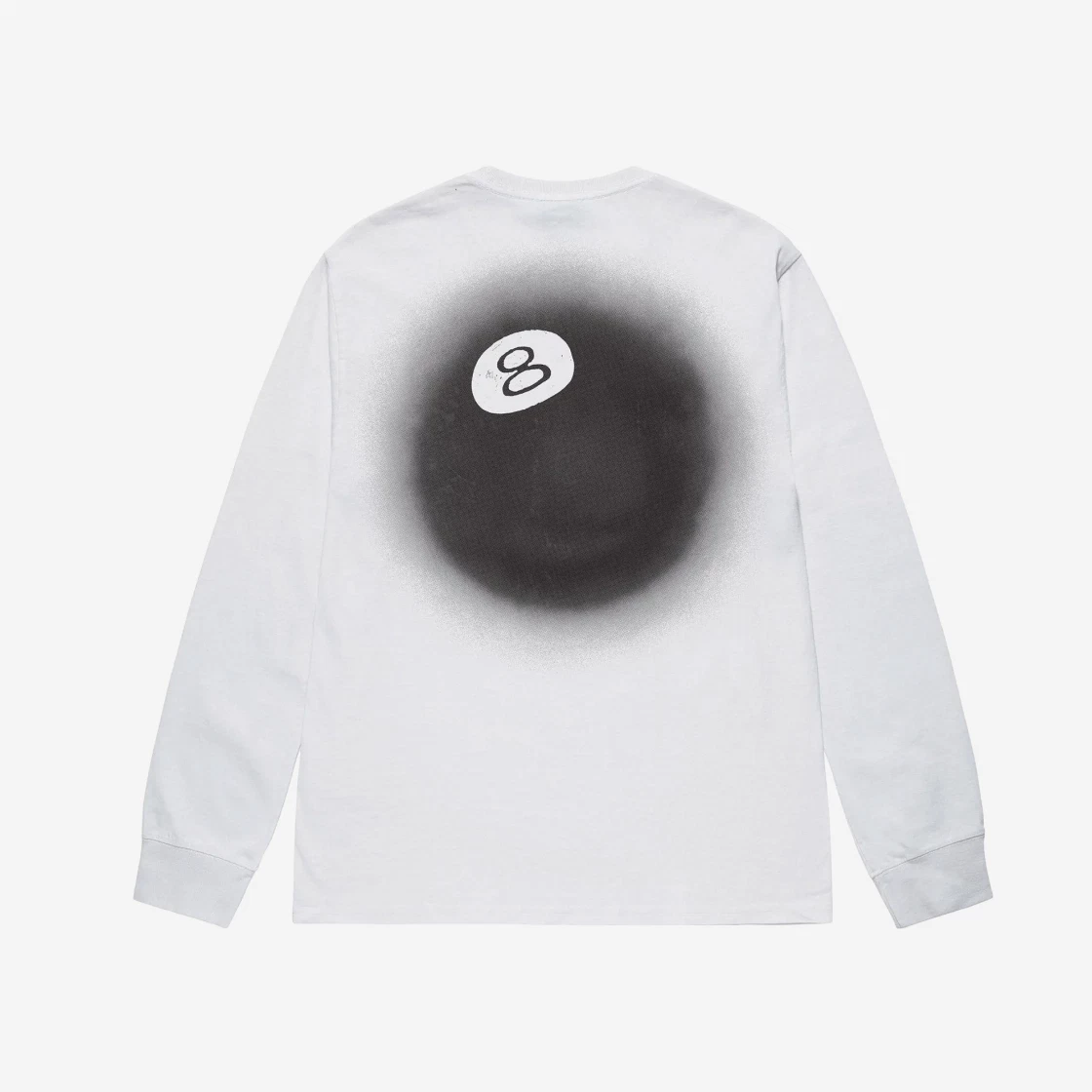 Stussy 8 Ball Fade LS T-Shirt White Shop Authentic at SASOM