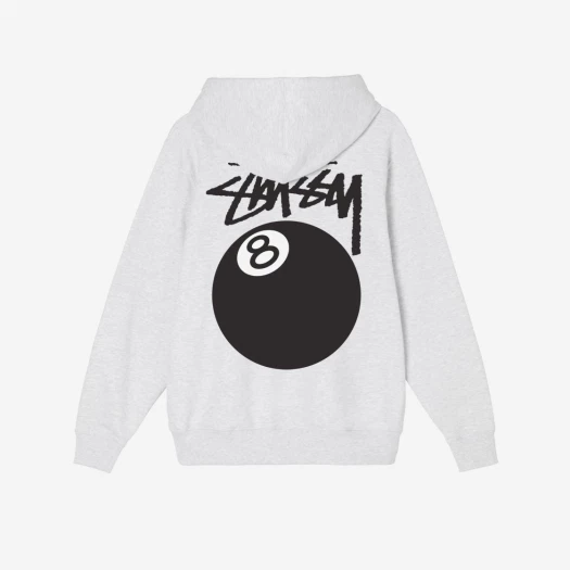 Stussy 8 Ball Hoodie Ash Heather - 21FW