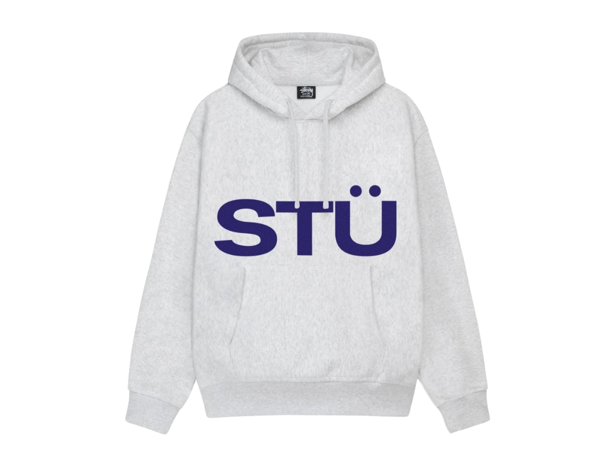 Stussy All Caps Hoodie Ash Heather Shop Authentic at SASOM