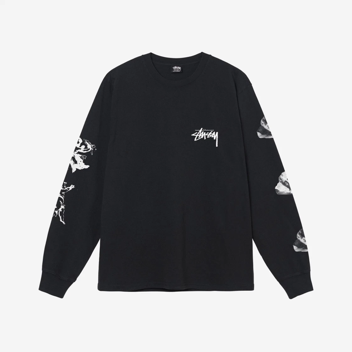 ★【STUSSY】★Stussy Angels Pigment Dyed LS T-Shir.t Black★ Buy Stussy Angels Pigment Dyed LS T-Shirt Black | SASOM