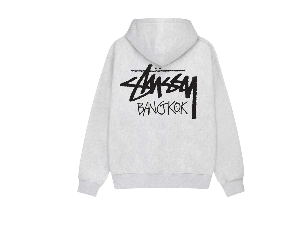 Buy Stussy Bangkok Zip Hoodie Ash Heather | SASOM