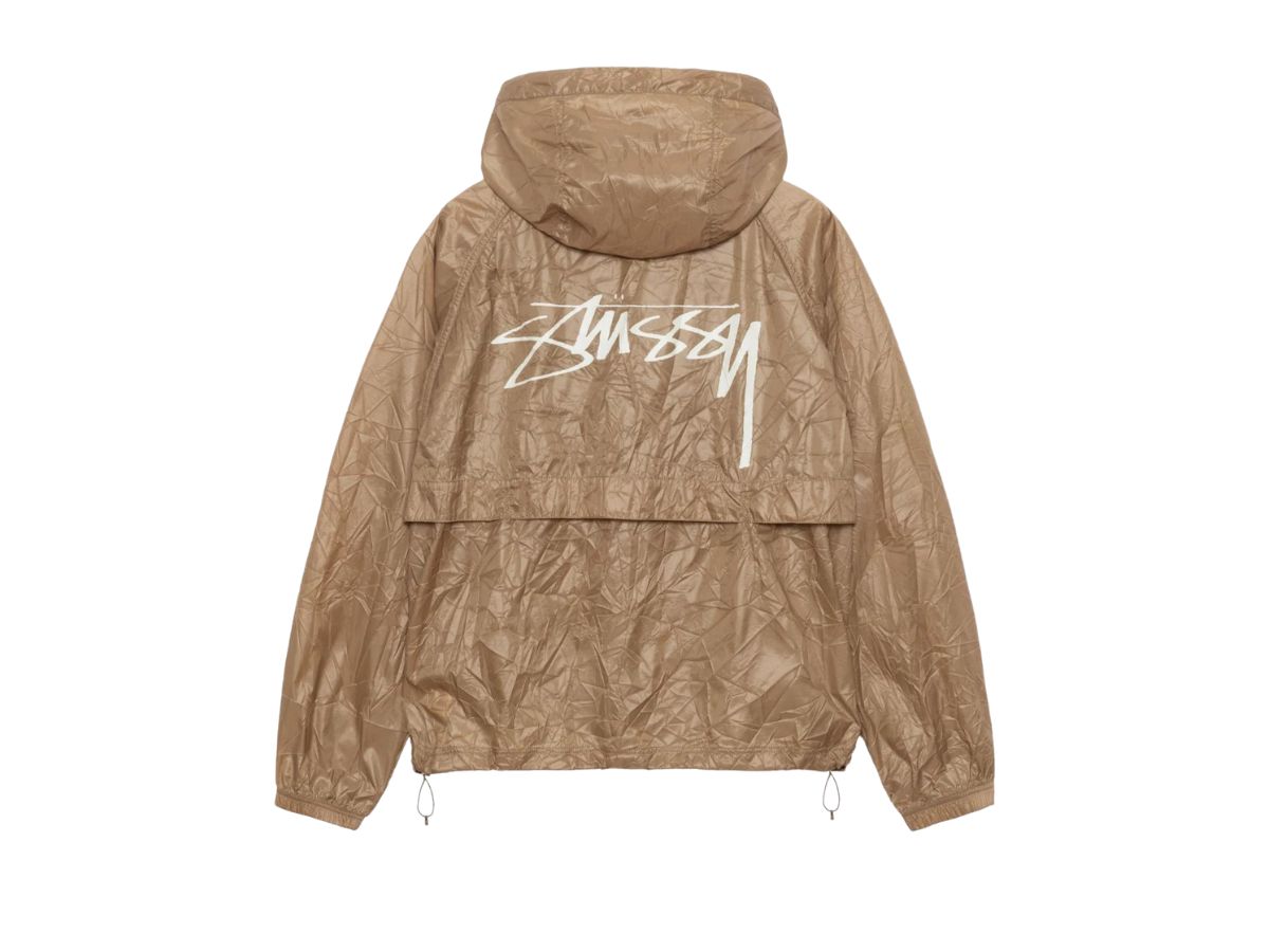 STUSSY “BEACH SHELL WRINKLED NYLON” Stussy Wrinkled Nylon Beach Shell Jacket Magenta Men's