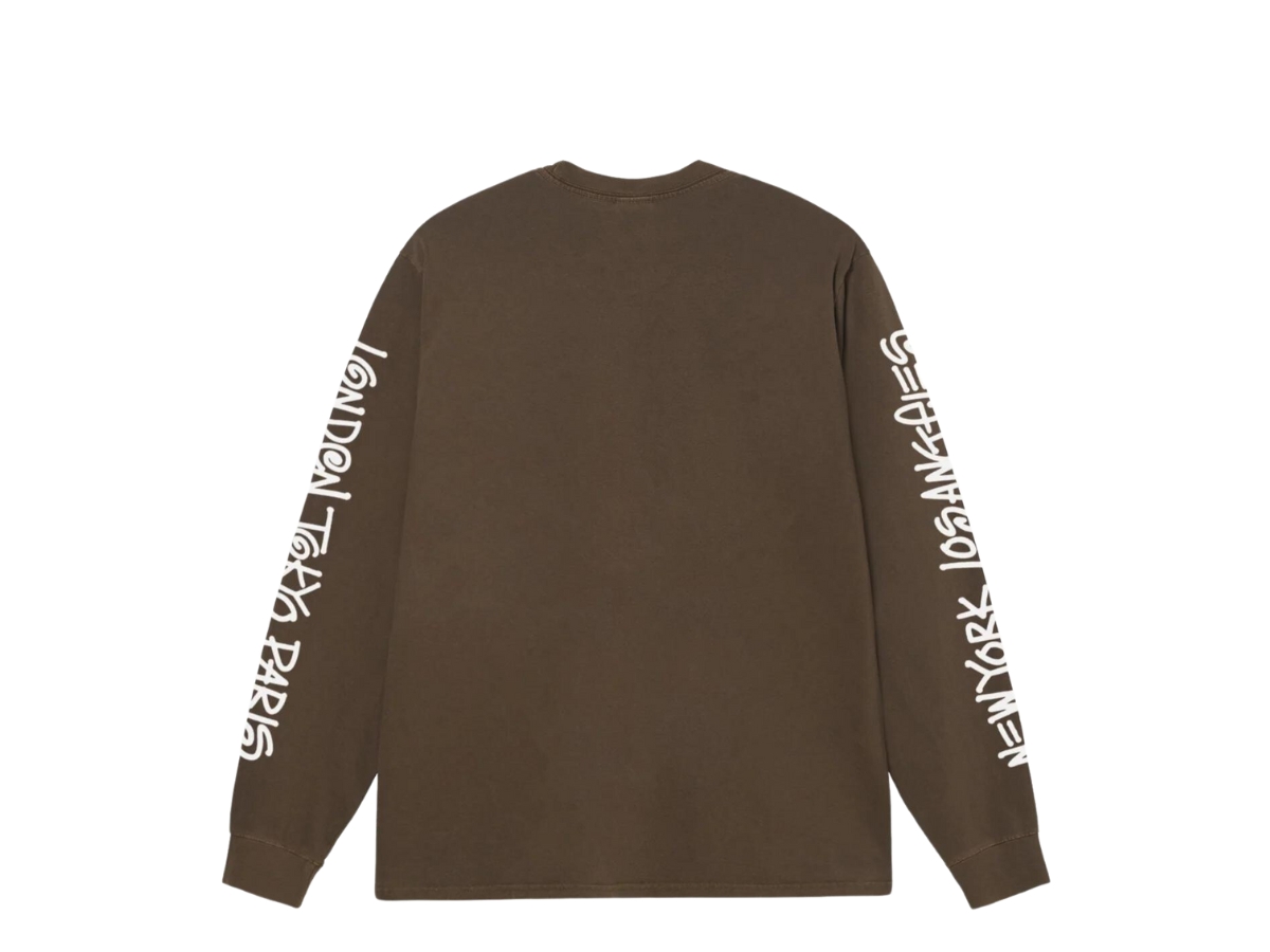 ★関税込★Stussy★Big Cities LS T-Shirt Pigment Dyed★Black ☆【Stussy】☆Big Cities LS T-Shirt Pigment Dyed☆Black☆